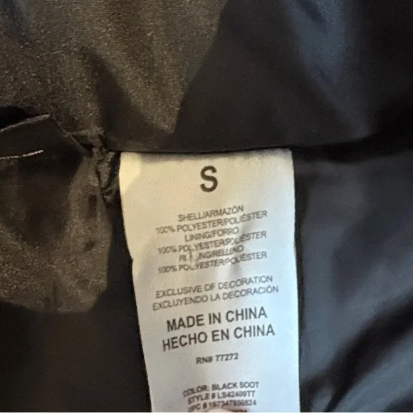 Disney Black Mickey Mouse Puffer Jacket - Picture 3 of 4